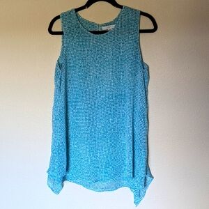 Fever Teal Sleeveless Multi-layer Top Size M
